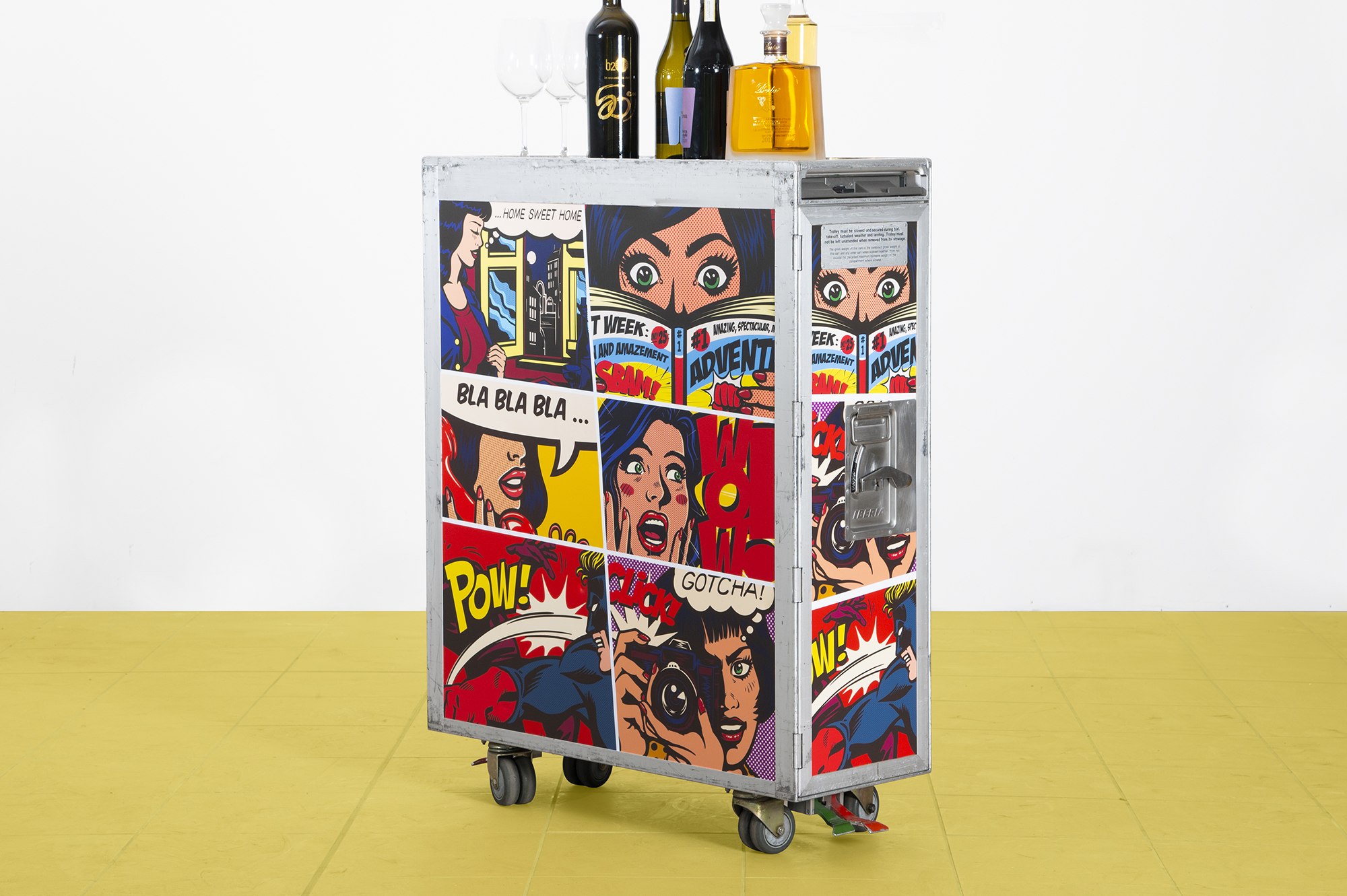 Carrello aereo custom pop art