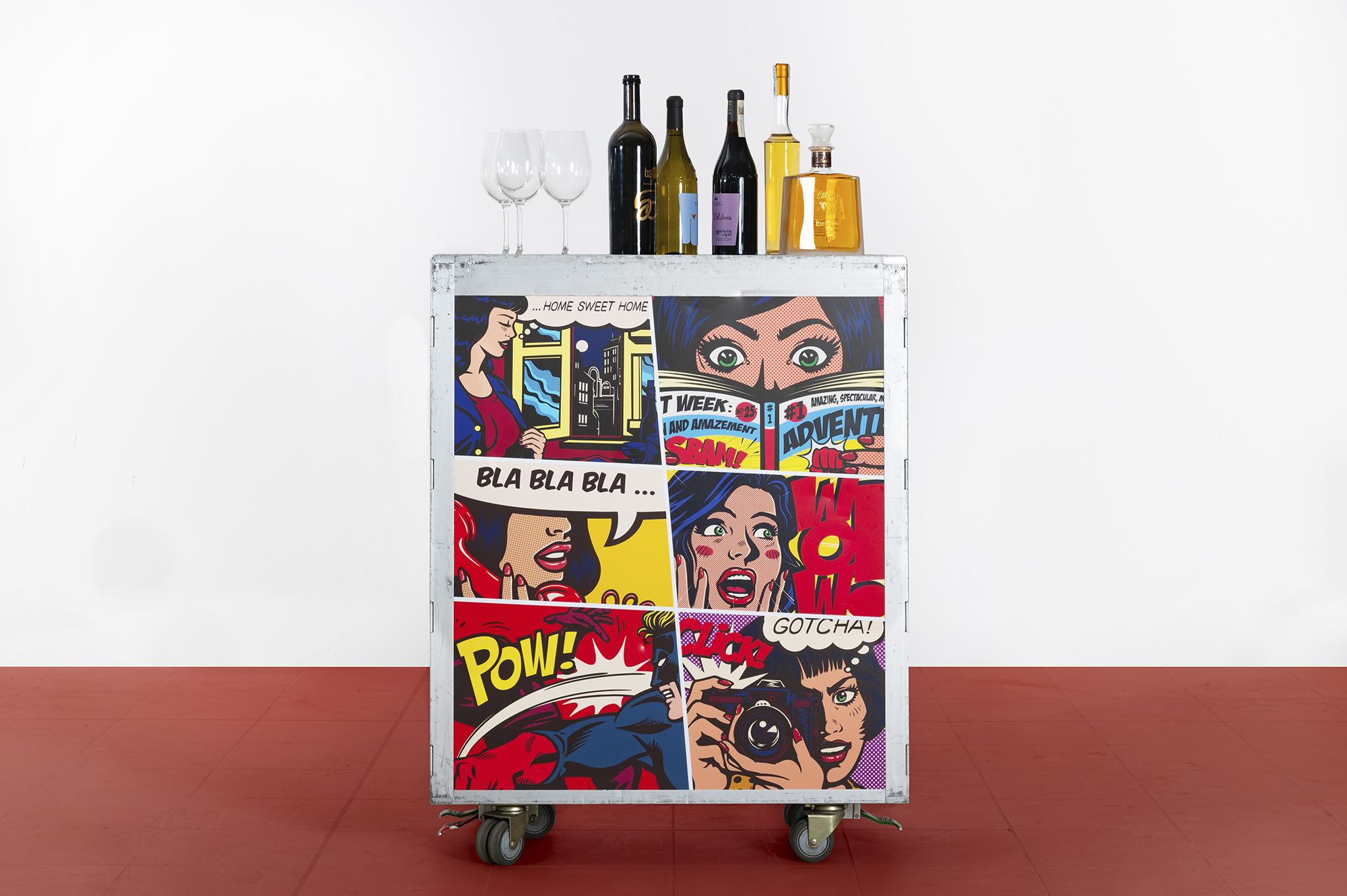 Carrello aereo custom pop art