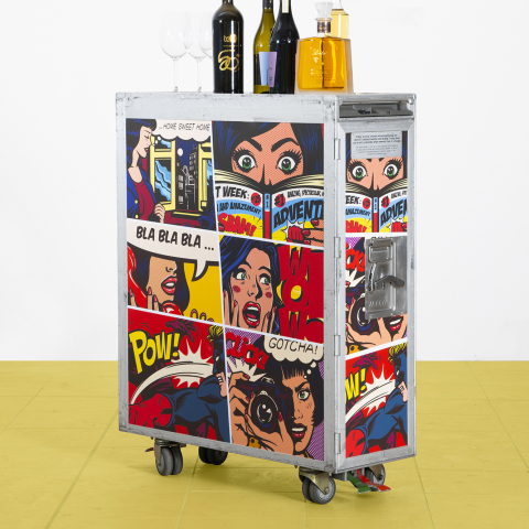 Carrello aereo custom pop art